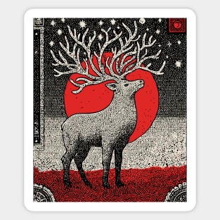 Pagan Horned God Stag | Wiccan Cernunnos Forest King Sticker